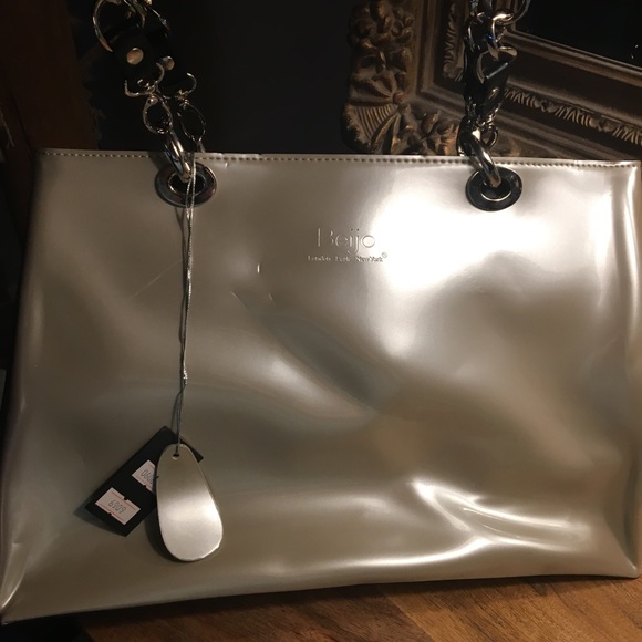 Beijo Handbags - Beijo Platinum Colored Purse